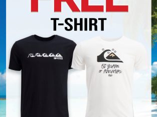 Quicksilver Mauritius – Get your special Quiksilver t-shirt for this occasion as from Rs 2,000