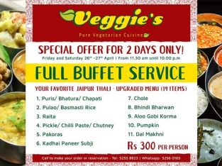 Vegies Buffet 27-28 april 2019