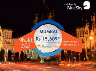 BlueSkye Mauritius – Mumbai as from Rs 15,609 with Air Seychelles
