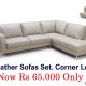 Kuka Home Pailles- Full Leather Sofa Set