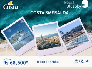 BlueSky Mauritius – COSTA SMERALDA CRUISE PACKAGE As from Rs 68, 500