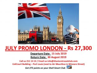 Titanium Travel Club –  London Rs 27,300