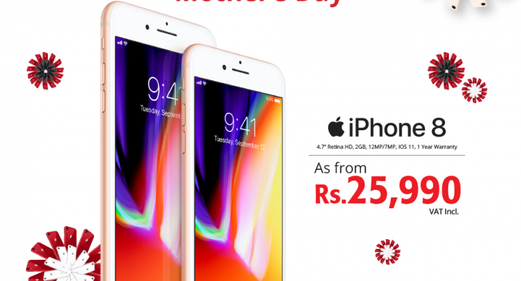Emtel – iPhone 8 à partir de Rs 25, 990