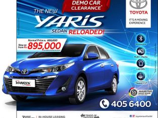 Toyota Mauritius Ltd – TOYOTA Demo Car Clearance Sale