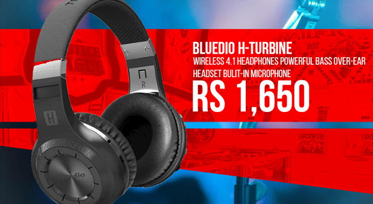 Media Space – Bluedio H+(Turbine) Wireless Bluetooth Stereo Headphones Micro-SD Music String/FM Radio BT4.1 On-ear Headphones( Rs.1650