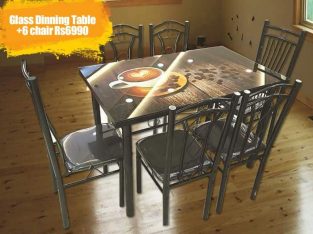 Feroz Shopping Plaza – GLASS DINNING TABLE  ONLY AT RS 6990 CASH PRICE