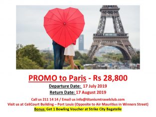 Titanium Travel Club – Promo Deal to Paris Rs 28,800