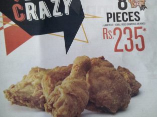 KFC – 8 Pieces for Rs 235 on Tuesday 11 june 19