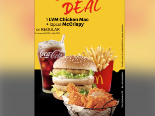 McDonald’s Flacq – For Rs 249 only, you get 1 LVM Chicken Mac and 2 pieces McCrispy