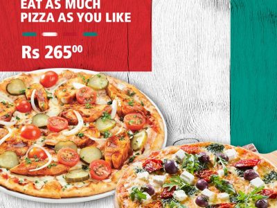 Panarottis Mauritius – Tuesdays’ Special – EAT AS MUCH PIZZA AS YOU LIKE Rs 265