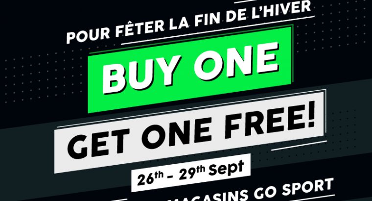 Go Sport Mauritius – Buy one get one free Last Day