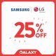 Galaxy Mauritius – 25%off on samsung and LG