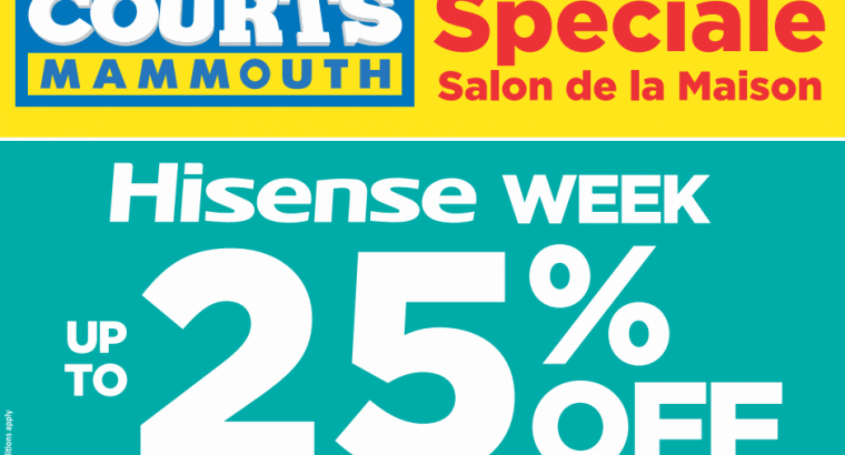 Courts Mammouth  – Hisense week upto 25% off