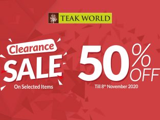 Teak World – CLEARANCE SALE on selected items in all Teak World shops