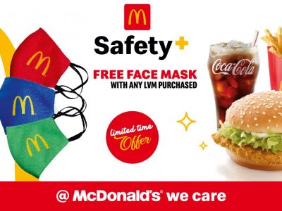 McDonald’s Mauritius  – Buy any 1 of our Large Value Meals and get a Face Mask