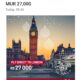 Air Mauritius – fly to london as from Rs27, 000*