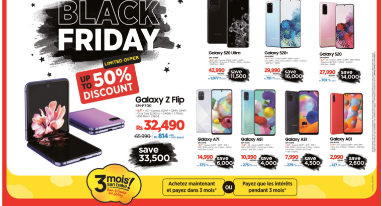 Galaxy – Upto 50% discount by Galaxy for the occasion of Black Friday
